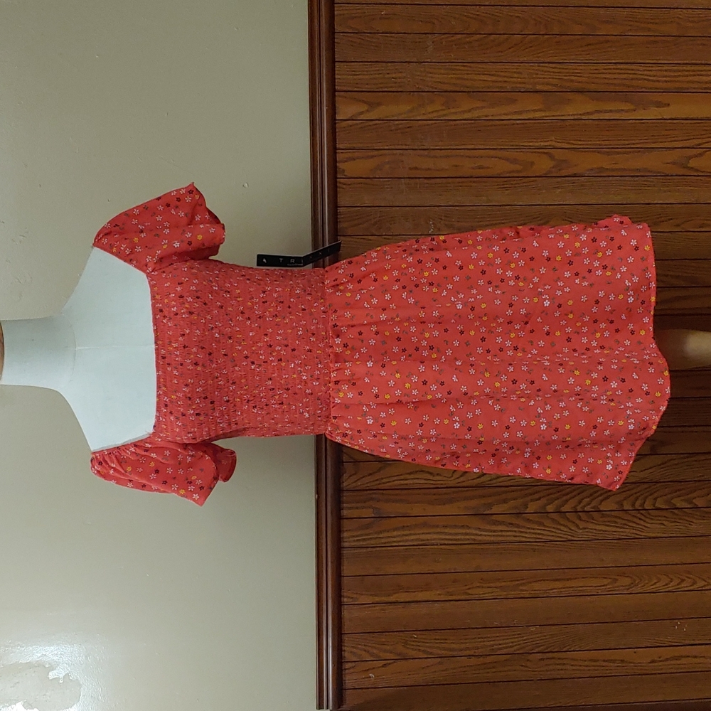 Trixxi 🆕 Floral Ruched Top Dress L